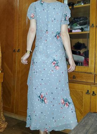 Винтажное шёлковое платье, 100% натуральный шёлк, винтаж, крылышки5 фото