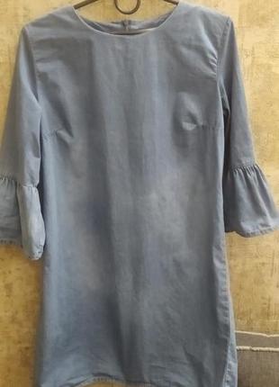 Летнее джинсовое платье.зара.2 фото