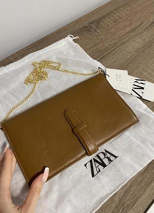 Zara клатч кожа кожаный оригинал