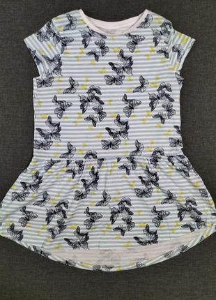 Плаття в блакитну смужку з метеликами name it 110,