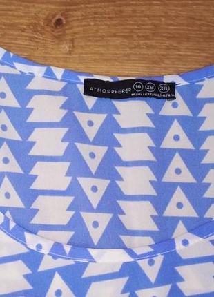Легкая летняя блуза топ в геометрический принт2 фото