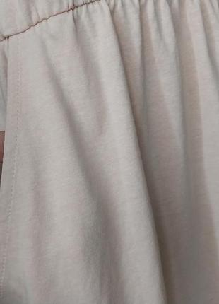 Натуральный хлопковый пудровый нюдовый сарафан по колено размер 508 фото