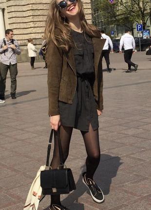 Платье рубашка под пояс с карманами