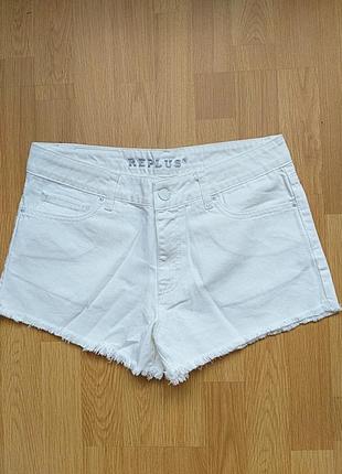 Шорти джинсові білі