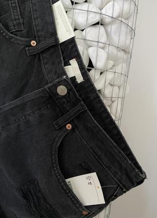 H&amp;m новые классные джинсовые джинсовые шорты черные7 фото