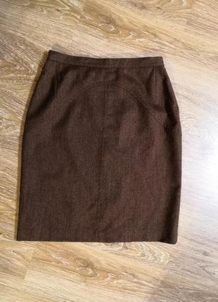 Шерстяная винтажная юбка 100% шерсть roberto verinno woolmark1 фото