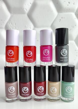 Лак для ногтей орифлейм on color oriflame pink red latte orange silver black