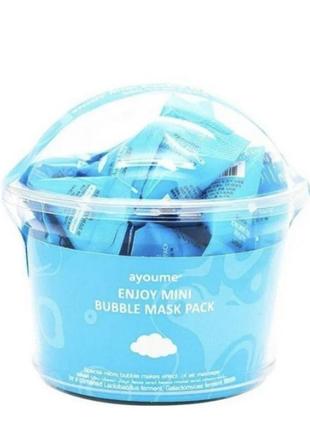 Пузырьковая очищающая маска для лица ayoume enjoy mini bubble mask pack 3 мл