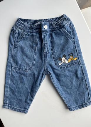 Детские джинсы zara для мальчиков/ микки маус/