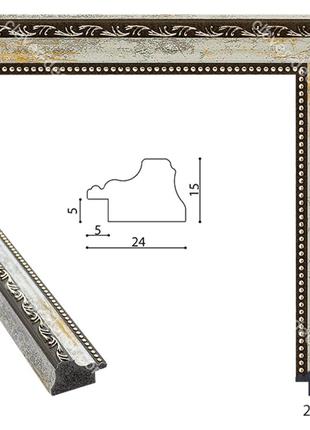 Багетна рамка 15х21 см (14.5х20.7 см вікно ,багетний профіль 24х15 мм)4 фото