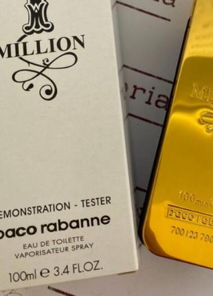 Paco rabanne 1 million туалетна вода 100 ml пако рабане один мільйон ван 1 чоловічий парфум аромат духи тестер