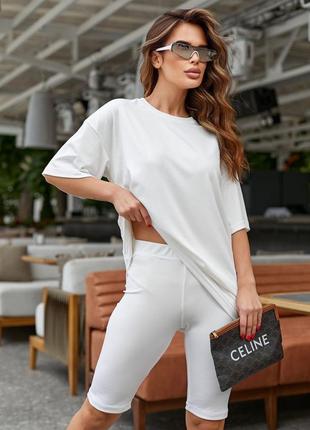 Костюм шорти та велосіпедки рубчик🖤