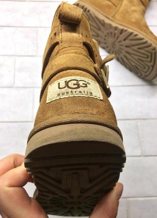 Ugg australia leni chestnut угги, оригинал, ботинки, сапоги кожаные утепленные4 фото