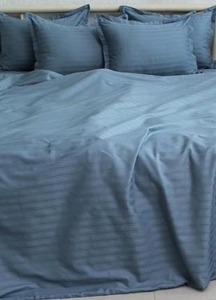 Комплект постільної білизни двоспальний, тканина страйп-сатин