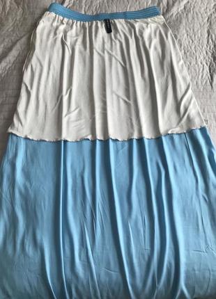 Шелковая макси юбка с карманами от люкс бренда marc cain9 фото