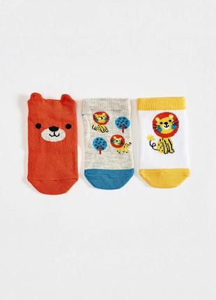 3-4 года 23 -26 р новый фирменный комплект набор 3 пары носка с ушками левоша lc waikiki