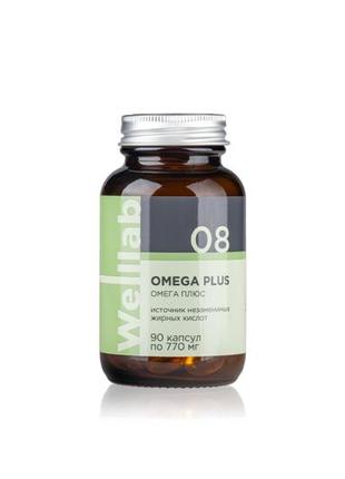 Біологічна добавка до їжі welllab omega plus, 90 капсул2 фото