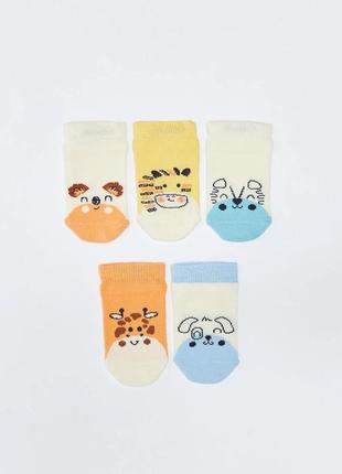2-3/3-4/4-5 года новый фирменный набор малышам носки 5 пар животного lc waikiki вайкики носки