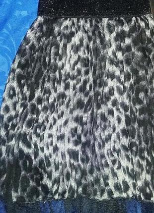 Міні спідниця сіра леопардова xs-s2 фото