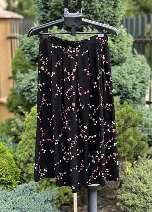Sara woman легенька юбка спідниця 100% віскоза в дрібний квітковий принт 14-162 фото