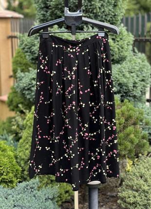 Sara woman легенька юбка спідниця 100% віскоза в дрібний квітковий принт 14-167 фото