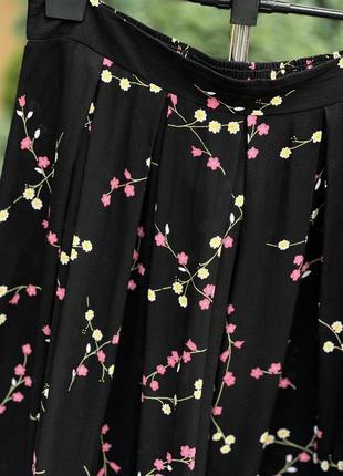Sara woman легенька юбка спідниця 100% віскоза в дрібний квітковий принт 14-163 фото