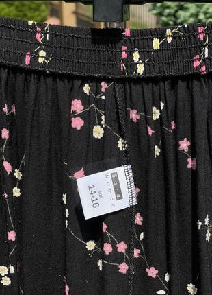 Sara woman легенька юбка спідниця 100% віскоза в дрібний квітковий принт 14-164 фото