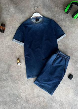 Комплект мужской базовый футболка шорты турция / костюм мужской футболка шорти6 фото