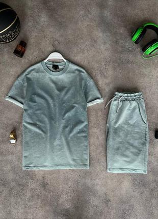 Комплект мужской базовый футболка шорты турция / костюм мужской футболка шорти3 фото