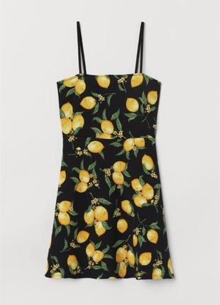 Плаття, сукня, коротке, в лимони