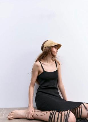 Супер модная и стильная соломенная шляпка кепка визор zara