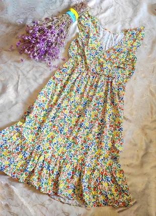 Платье большой размер в мелкий цветочный принт,uk 221 фото