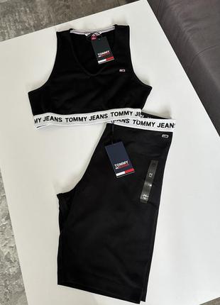 Комплект велосипедки и топ томми , tommy hilfiger