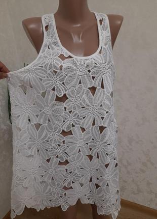 Новое нежное пляжное накидка прозрачное платье7 фото