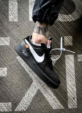 Мужские кроссовки off-white x nike air force 1 low black#найк