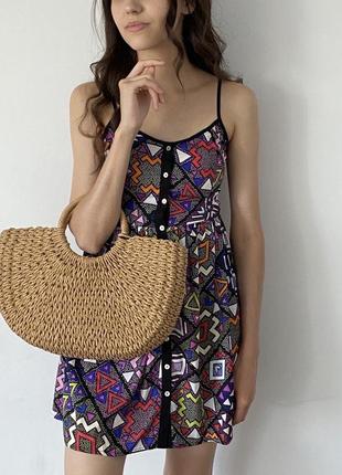 Сарафан літній квітчастий яскравий сукня коротка1 фото