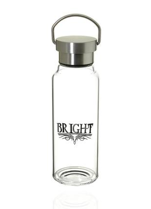 Пляшка для води скляна bright  450 мл