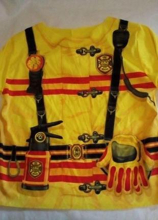 Новорічний карнавальний костюм, кофта пожежника на 5-7років