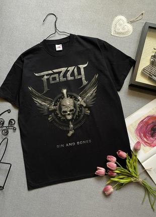 Чорна футболка унісекс fozzy гріх і кістки sin and bones колекційна розмір m