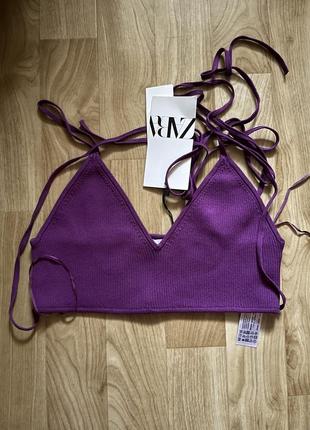 Топ з завʼязками zara