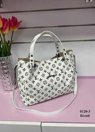 Біла сумка брендова брендова містка  зручна