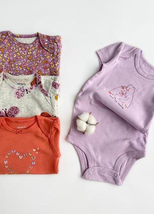 Бодики на короткий рукав картерс