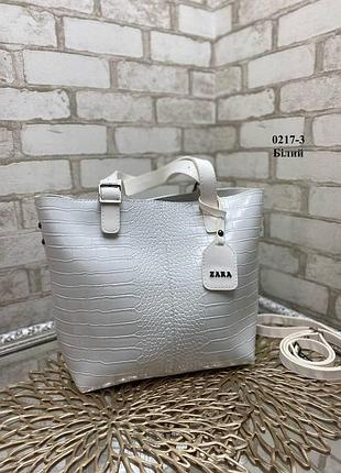 Сумка женская стильная  брендовая   цвет белый