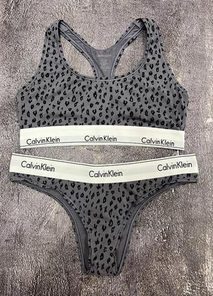 Комплект белья calvin klein трусики трусы бюст бюстгальтер6 фото