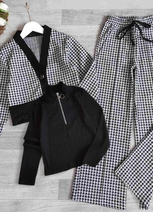 Моднявый костюмчик тройка для девочек