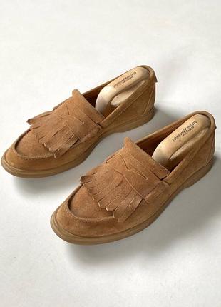 Оригинальные замшевые лоферы brunello cucinelli suede penny loafers2 фото