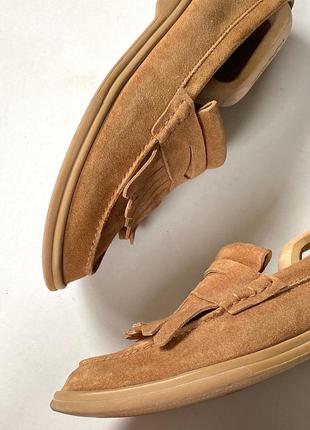 Оригинальные замшевые лоферы brunello cucinelli suede penny loafers3 фото