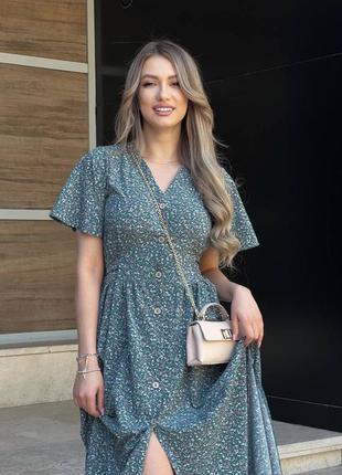 Літня сукня міді,летнее платье миди,красива сукня,праздничное платье,сарафан,сукня в квіти4 фото