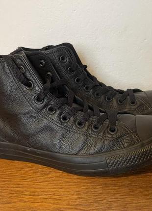 Кожаные высокие кеды converse размер41,5 стелька26,5см