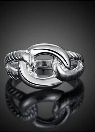 🏵стильне посріблене кільце в сріблі 925, 17 р., нове!!! арт.9510